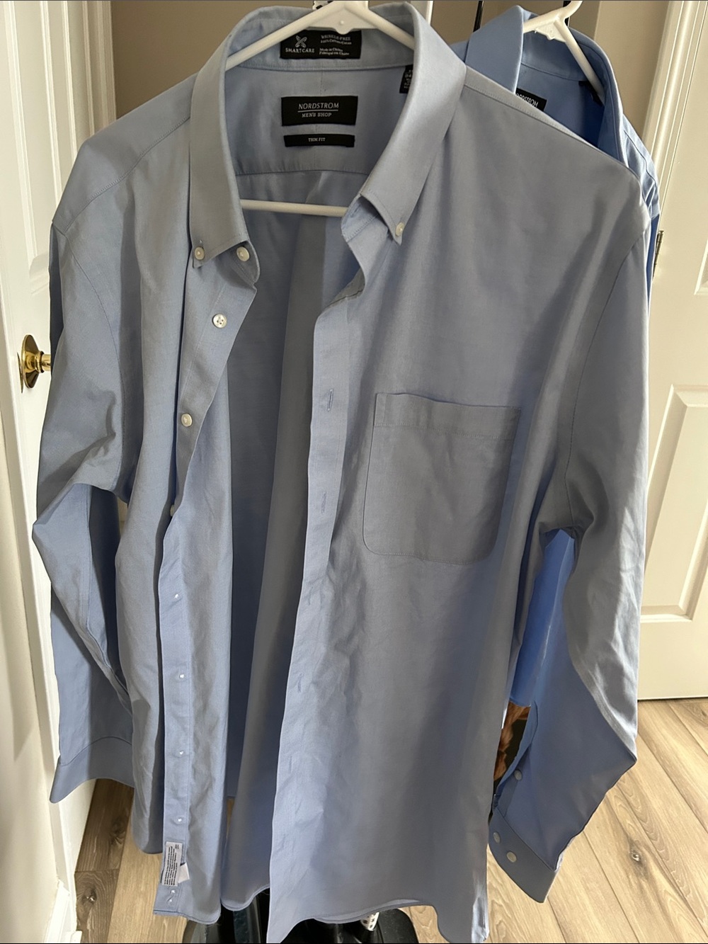 Nordstrom Men’s Light Blue Button-Down Oxford Shirt size 16 1/2   34/35